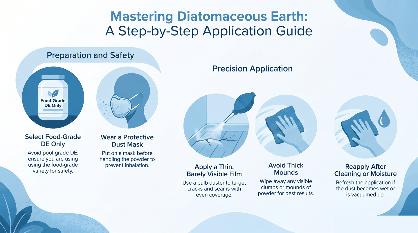 Step-by-step guide to applying diatomaceous earth for bed bugs