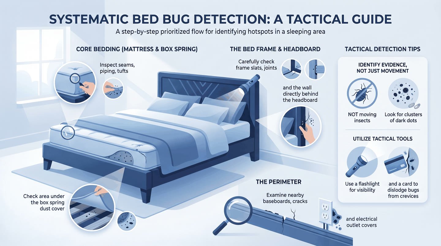 Tactical guide to inspecting a bed for bed bugs