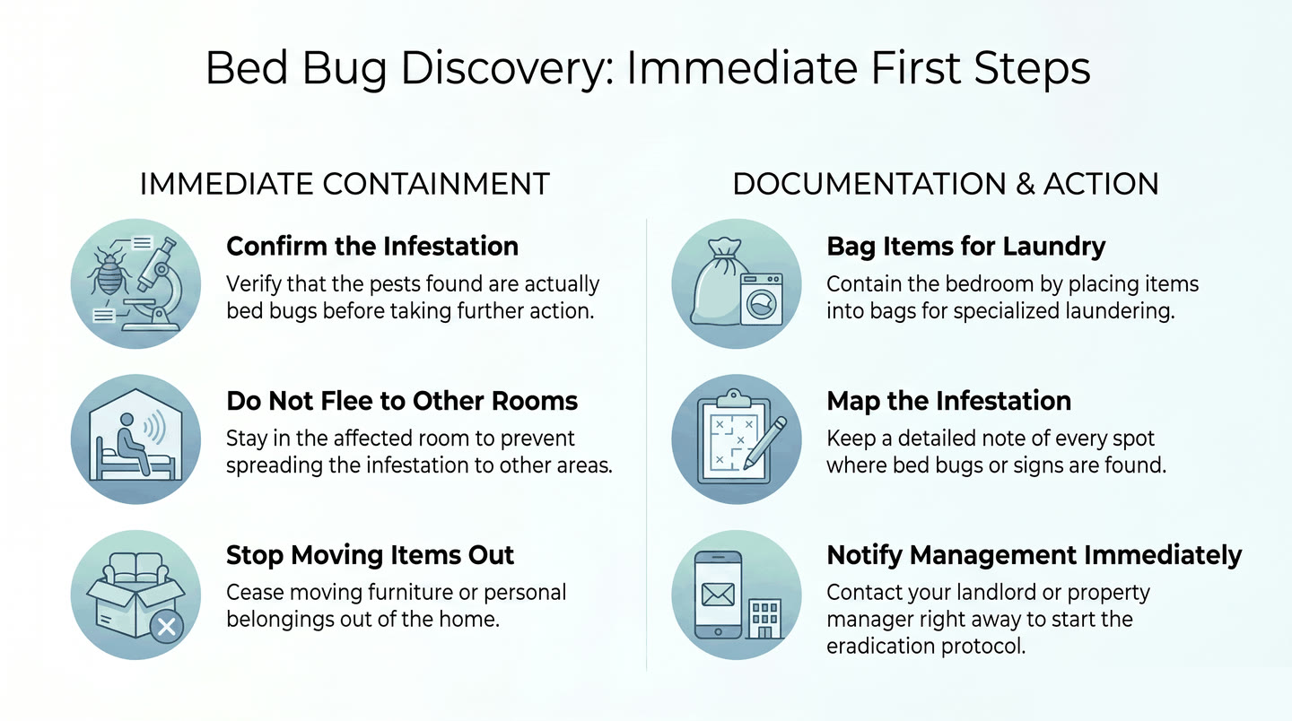 First steps of the bed bug removal plan