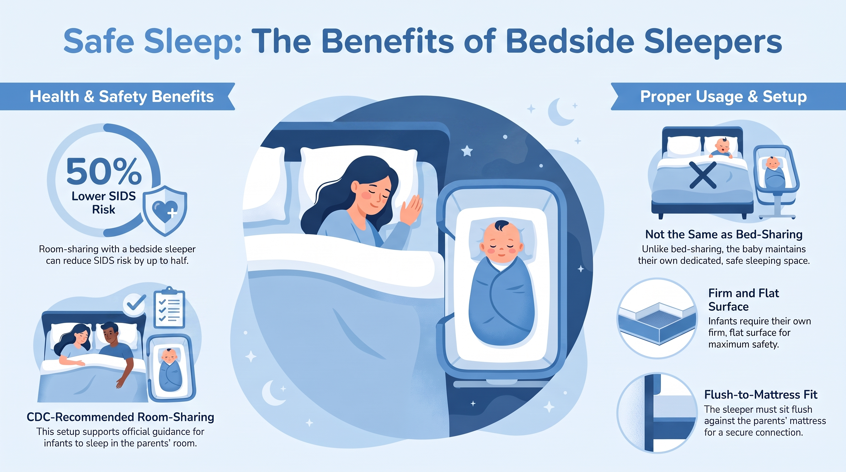 Bedside Sleeper Bassinet — infographic