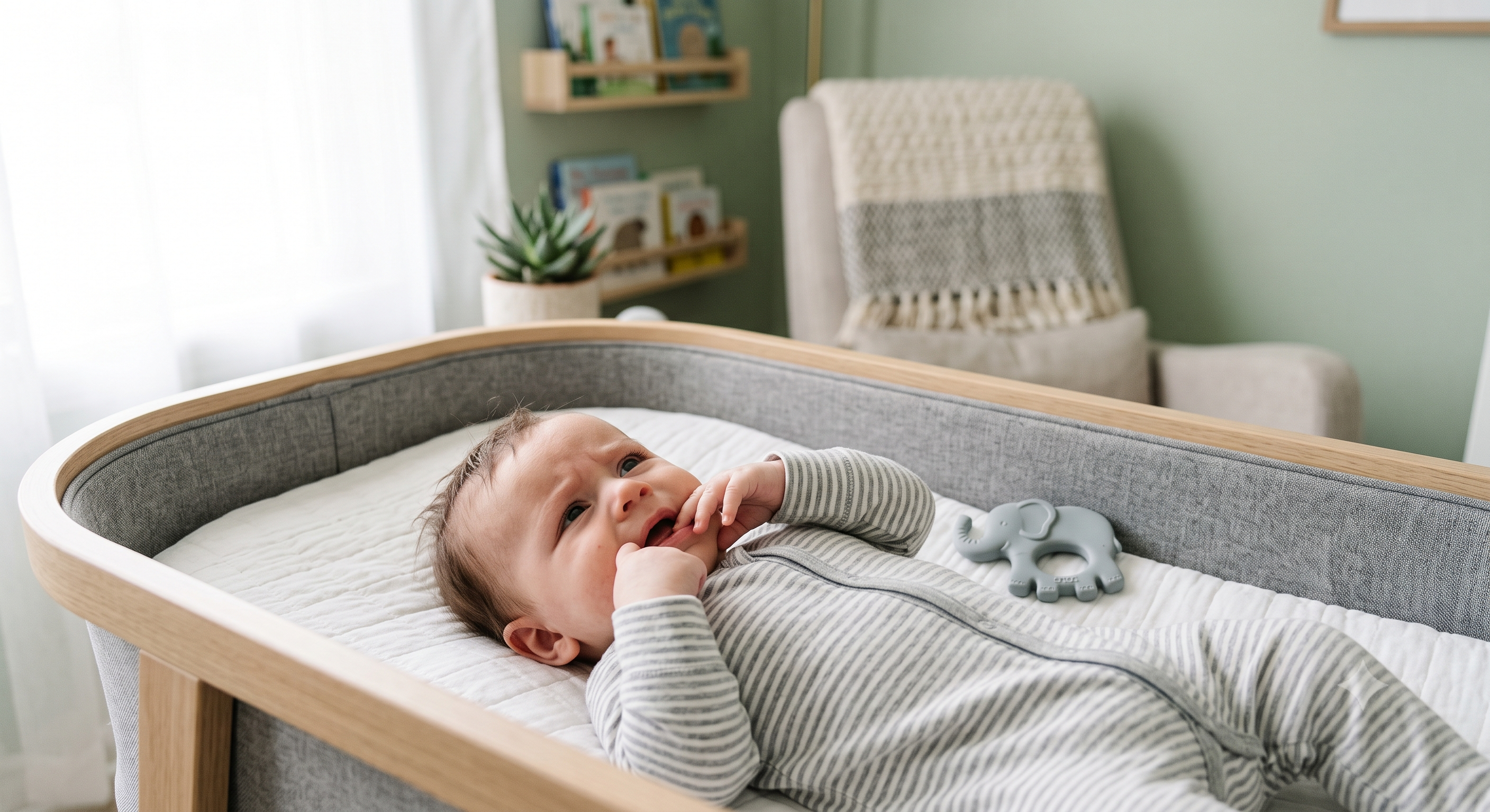 Baby Sleep Problems: Bassinet, Teething and Won't Sleep — article header image