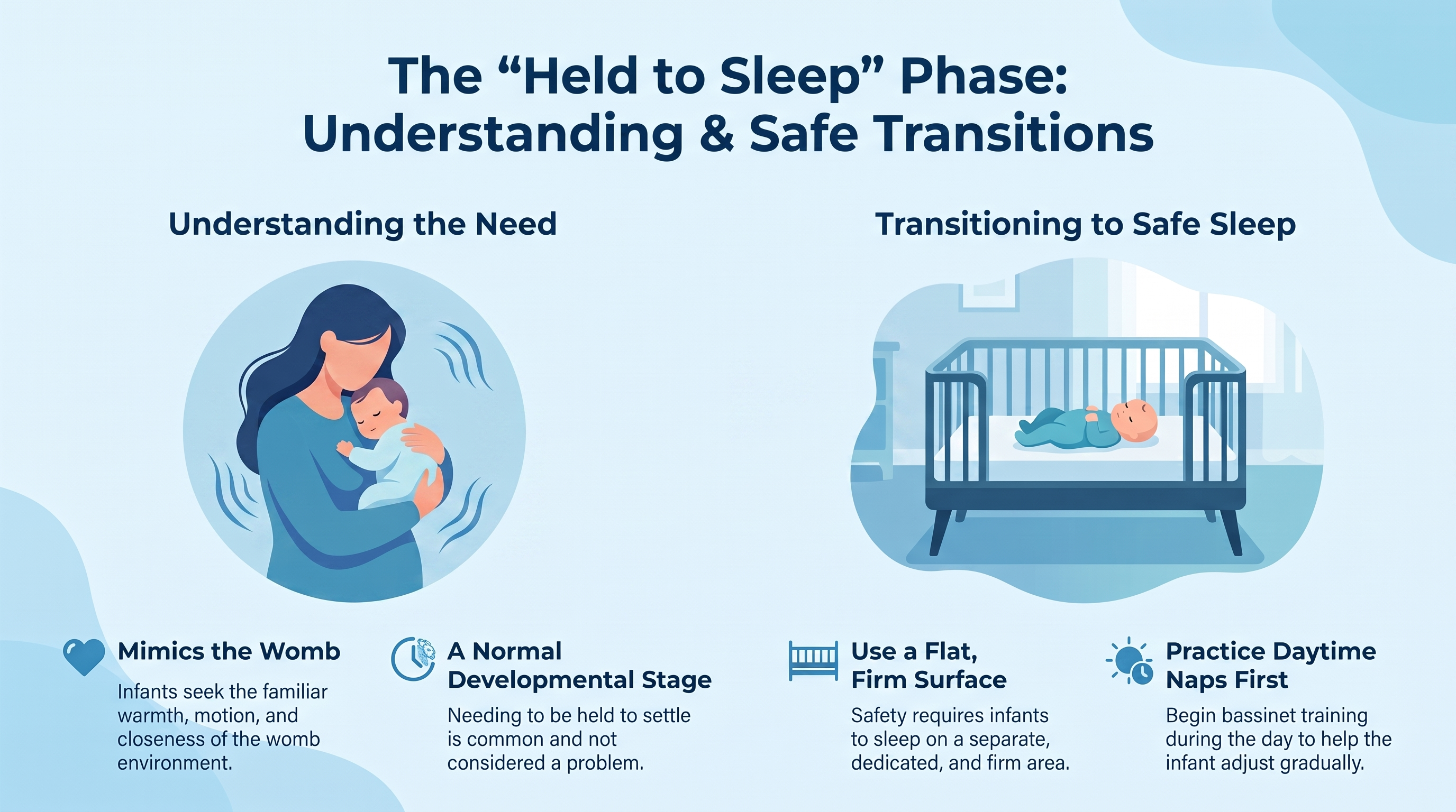 Infant Won't Sleep Unless Held — infographic