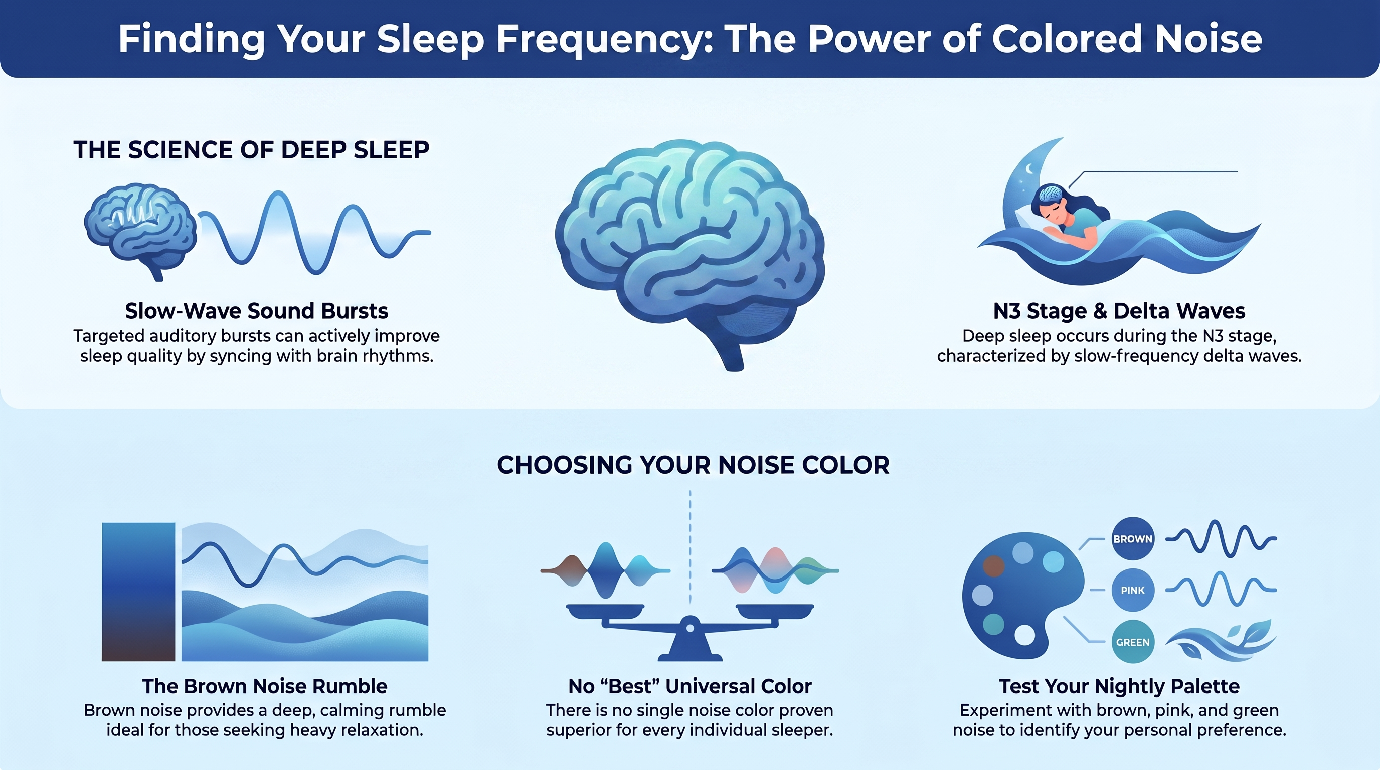 Pink Noise for Sleep — infographic