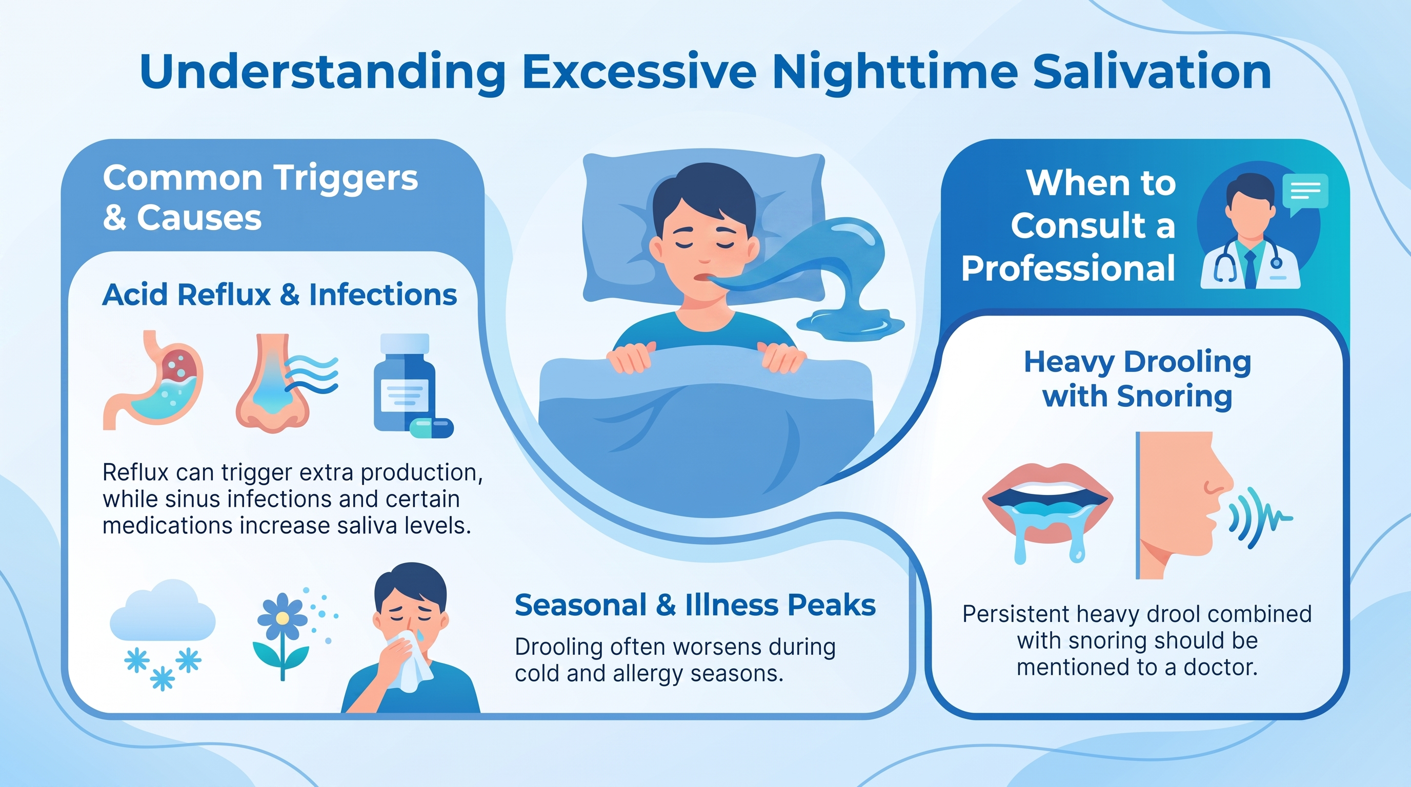 Excessive Salivation During Sleep — infographic