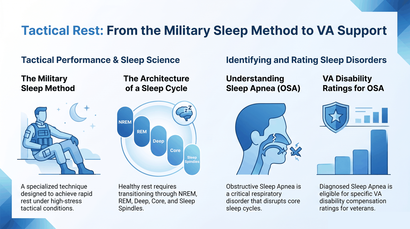 Military Sleep Method — infographic