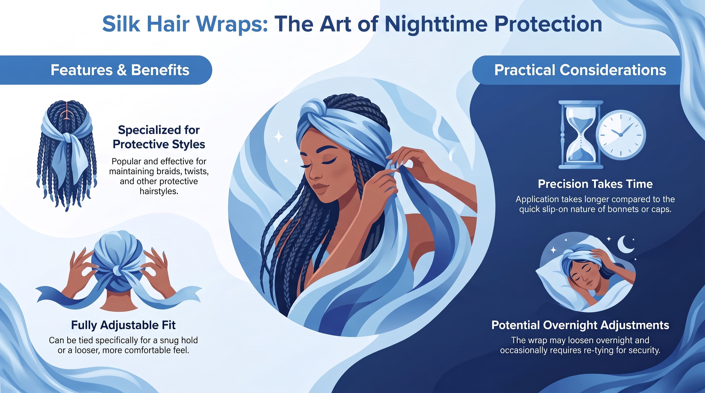 Silk Hair Wrap for Sleeping โ infographic