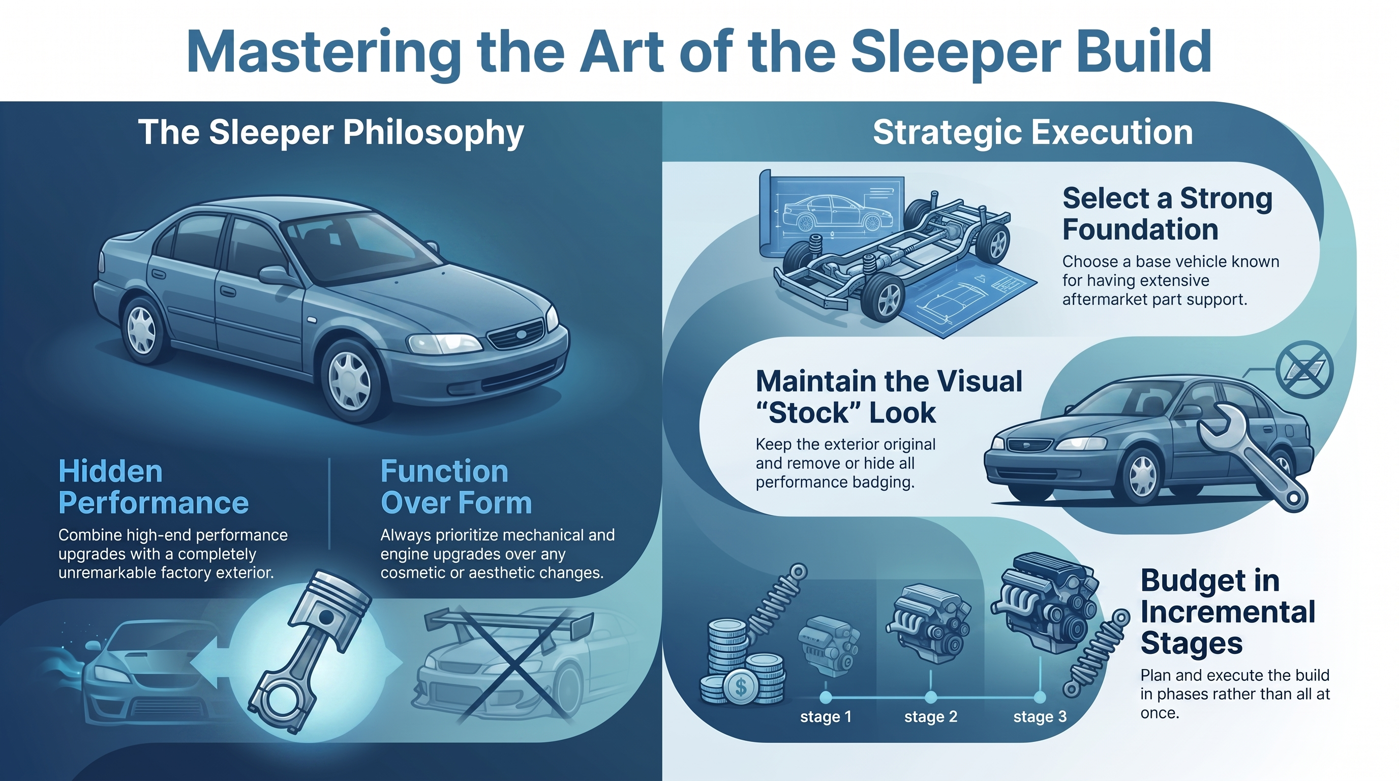 How to Get a Sleeper Build (Cars) — infographic